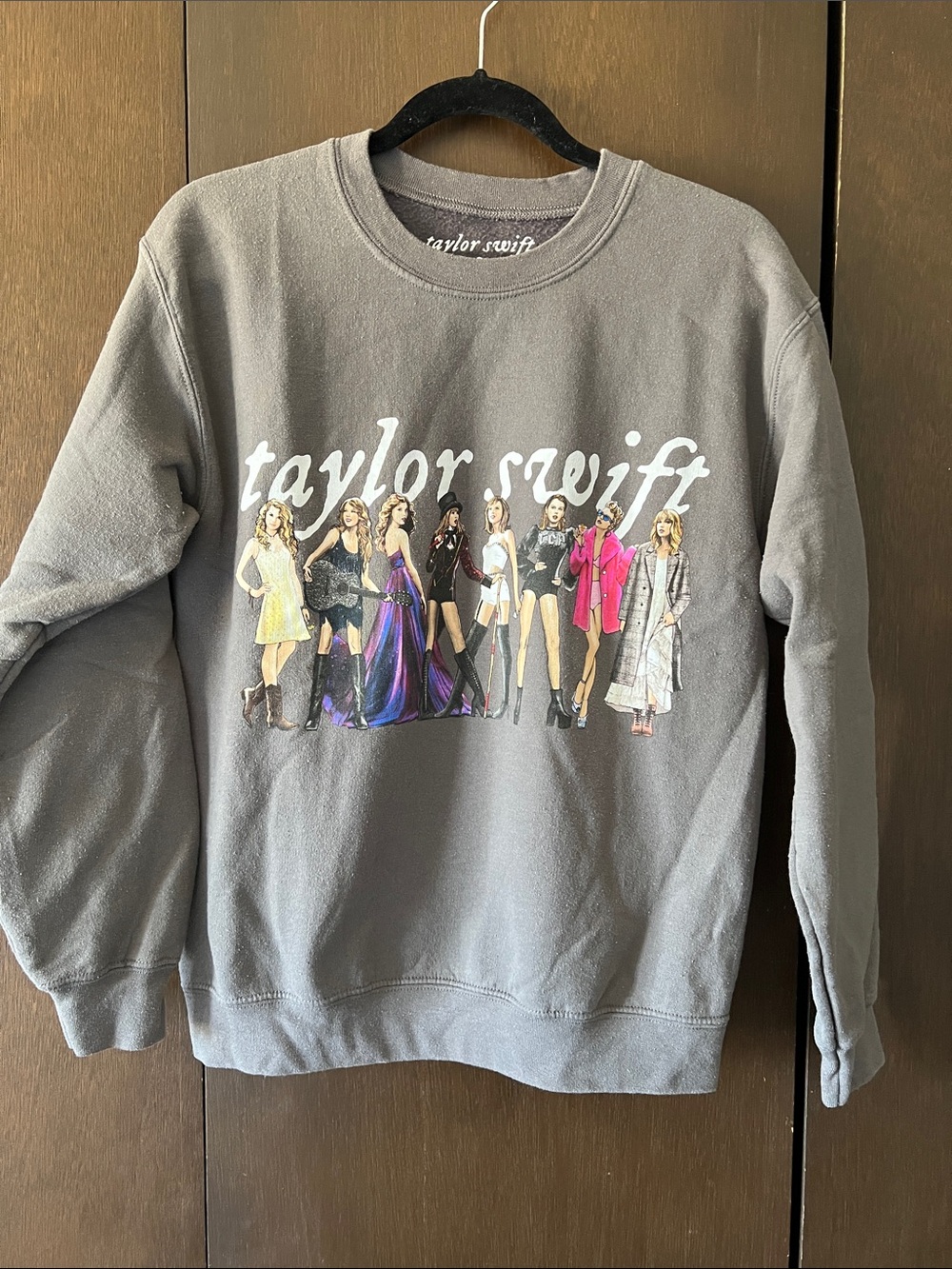 Taylor Swift Multi-Era Graphic Sweatshirt - Gray